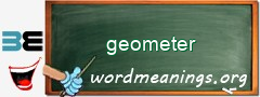 WordMeaning blackboard for geometer